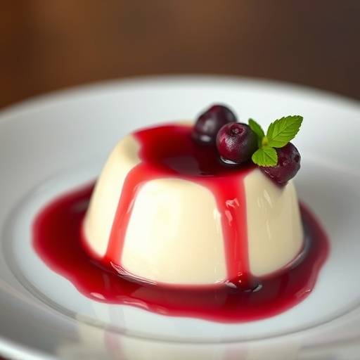 Panna Cotta with berry sauce